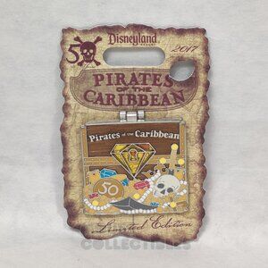 Disney Parks Pirates of the Caribbean Pin Disneyland 50th Yellow Hat Pirate